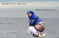 Mohammed creating Quran